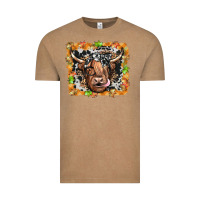 Vintage Coffee highland cow Vintage Tee - JahusDesignShop