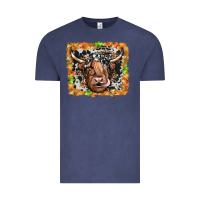 Vintage Denim highland cow Vintage Tee - JahusDesignShop