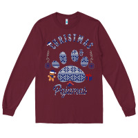 Burgundy Christmas Pajamas Long Sleeve Tee - Bettercallsaul