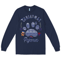 Navy Christmas Pajamas Long Sleeve Tee - Bettercallsaul