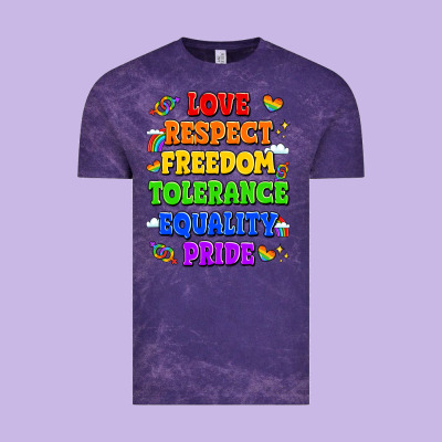 Love Respect Freedom Tolerance Equality Pride Vintage Tee Designed By Lillyallendesigns