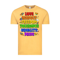 Vintage Mustard love respect freedom tolerance equality pride Vintage Tee - LillyAllenDesigns