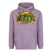 Lavender lucky nurse  St. Patricks Day Heavyweight Hoodie - FaDigitalArtStudio