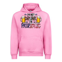 Fuchsia Pink I'm Not Drunk I'm Patriotic Urban Hoodie - CowhideDigitalArt