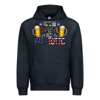 Navy I'm Not Drunk I'm Patriotic Urban Hoodie - CowhideDigitalArt