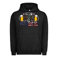 Pigment Black I'm Not Drunk I'm Patriotic Urban Hoodie - CowhideDigitalArt