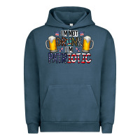 Pigment Midnight Navy I'm Not Drunk I'm Patriotic Urban Hoodie - CowhideDigitalArt