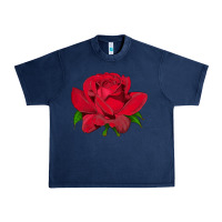Navy Oklahoma Rose Illustrations Urban Heavy Tee - LillyAllenDesigns