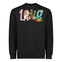 Black Love Easter Rabbit Heavyweight Sweatshirt - NancyCooperArtShop