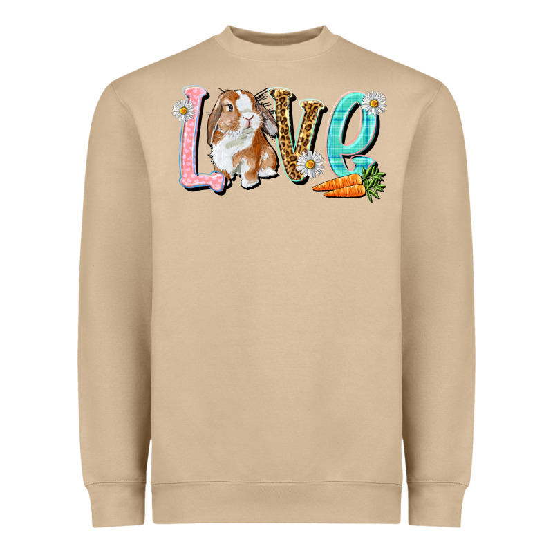 Love Easter Rabbit Heavyweight Sweatshirt by NancyCooperArtShop | Teevron