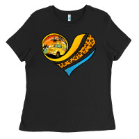 Black school bus heart Ladies Tee - Jasminsmagicworld