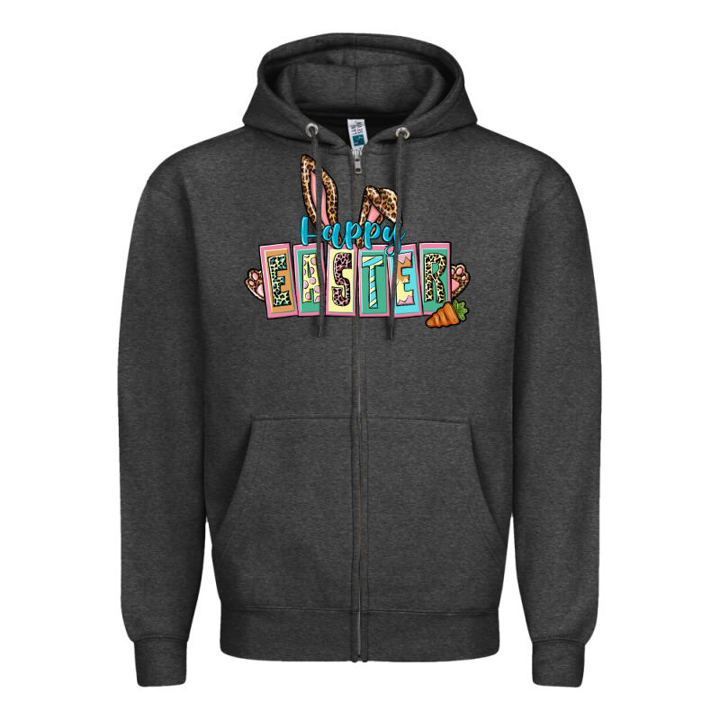 Happy Easter Easter Day Zipper Hoodie by CowGirlArtShop | Teevron