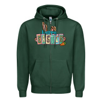 Sports Green Happy Easter Easter Day Zipper Hoodie - CowGirlArtShop
