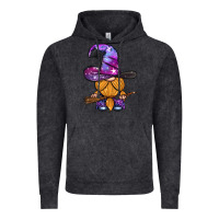 Vintage Black witch gnome with broom Vintage Hoodie - BundleAndBundleShop