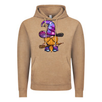 Vintage Coffee witch gnome with broom Vintage Hoodie - BundleAndBundleShop