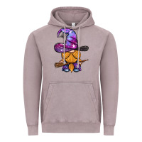 Vintage Zinc witch gnome with broom Vintage Hoodie - BundleAndBundleShop
