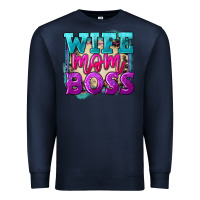 Navy wife mom boss Premium Sweatshirt - FaDigitalArtStudio