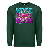 Sports Green wife mom boss Premium Sweatshirt - FaDigitalArtStudio