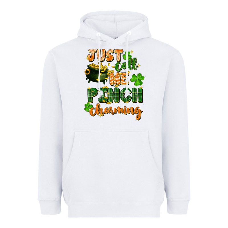 Just Call Me Pinch Charming St. Patricks Day Heavyweight Hoodie by FaDigitalArtStudio | Teevron