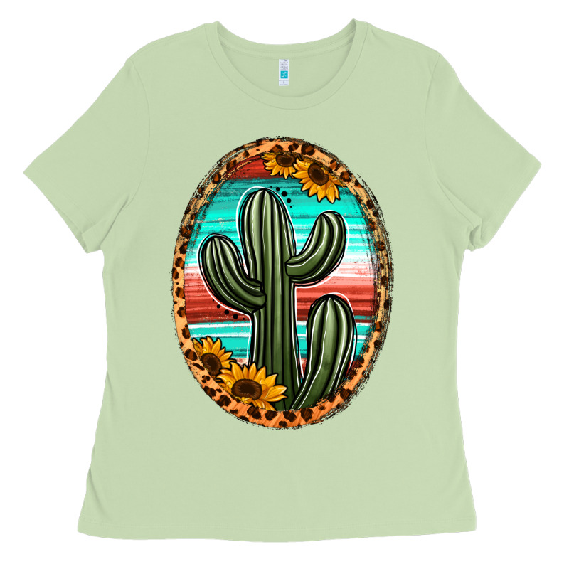 Serape And Sunflower Cactus Ladies Tee by Jasminsmagicworld | Teevron