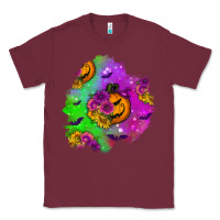 Burgundy halloween patch 1 Classic Tee - BundleAndBundleShop