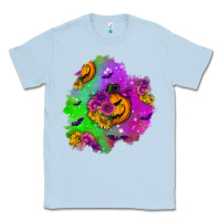 Dusty Blue halloween patch 1 Classic Tee - BundleAndBundleShop
