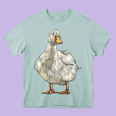 American Pekin Duck Heavy Core Tee Designed By Lillyallendesigns