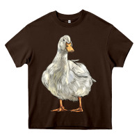 Chocolate Brown american pekin duck Heavy Core Tee - LillyAllenDesigns