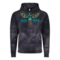 Cloud Black turquoise freebird Vintage Hoodie - RanaPortraitStore