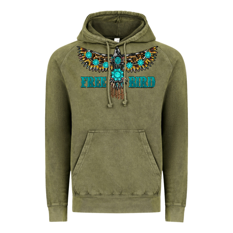 Turquoise Freebird Vintage Hoodie by RanaPortraitStore | Teevron