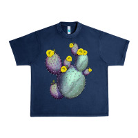 Navy Opunthia Santa Rita Cactus Urban Heavy Tee - LillyAllenDesigns