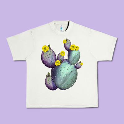 Opunthia Santa Rita Cactus Urban Heavy Tee Designed By Lillyallendesigns