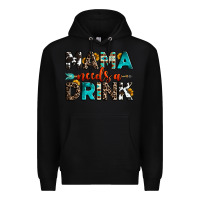 Black mama needs a drink Premium Hoodie - OliviaCreatesArt