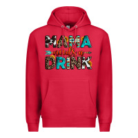 Cardinal mama needs a drink Premium Hoodie - OliviaCreatesArt