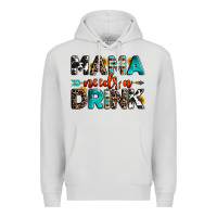 Dove Grey mama needs a drink Premium Hoodie - OliviaCreatesArt