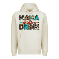 Oatmeal Heather mama needs a drink Premium Hoodie - OliviaCreatesArt