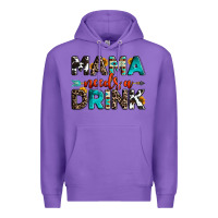 Purple mama needs a drink Premium Hoodie - OliviaCreatesArt