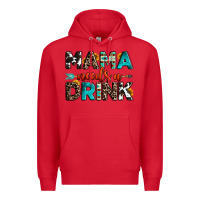 Red mama needs a drink Premium Hoodie - OliviaCreatesArt