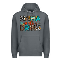 Rock mama needs a drink Premium Hoodie - OliviaCreatesArt