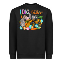 Black I dig Easter Day Heavyweight Sweatshirt - NancyCooperArtShop
