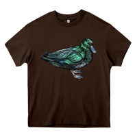 Chocolate Brown East İndie Duck Heavy Core Tee - LillyAllenDesigns