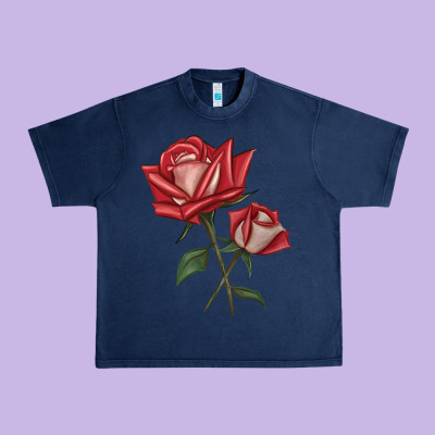 Love Rose Urban Heavy Tee Designed By Lillyallendesigns