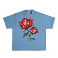 Pebble Blue Love Rose Urban Heavy Tee - LillyAllenDesigns