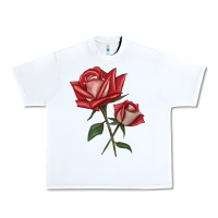 White Love Rose Urban Heavy Tee - LillyAllenDesigns