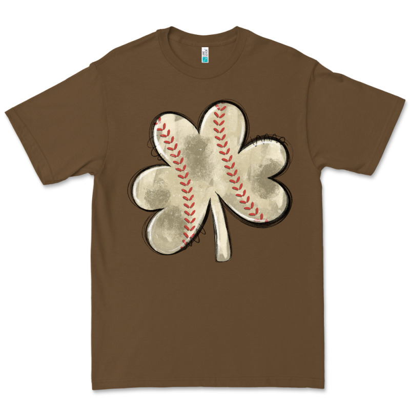 Baseball Distressed Shamrock Premium Tee by MaliasSmallBusiness | Teevron