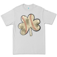 Dove Grey baseball distressed shamrock Premium Tee - MaliasSmallBusiness