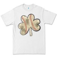 White baseball distressed shamrock Premium Tee - MaliasSmallBusiness