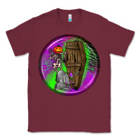 Burgundy halloween round earrings 1 Classic Tee - BundleAndBundleShop