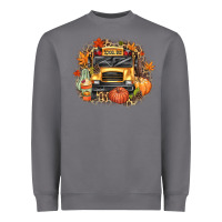 Storm Fall School Bus Heavyweight Sweatshirt - texasbilliewilder