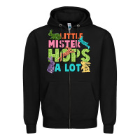 Black Little mister hops a lot Easter Day Zipper Hoodie - CowGirlArtShop